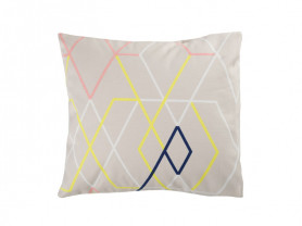 Cross Striped Beig Cushion