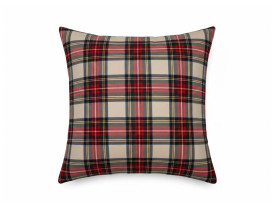 Scottish white checkered cushion 50 x 50 cm