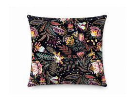 Lilac square botanical cushion
