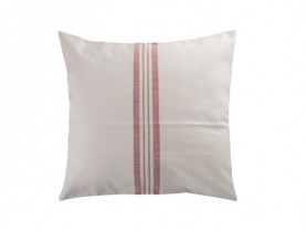 Raw red stripe cushion