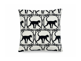 Darwin black and natural cushion