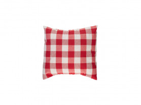 Red and white checked chillout cushion cover 30 x 30 cm