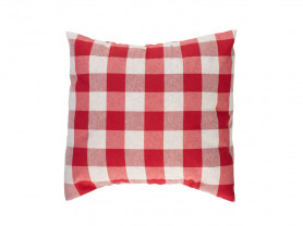 Red and white checkered chillout cushion cover 50 x 50 cm