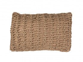 Rectangular braided rope cushion
