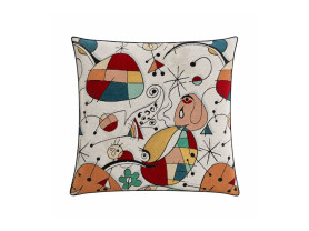 Picasso red patterned cushion 2
