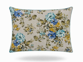 Blue floral cushion