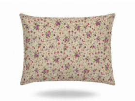 Cojín rectangular flores pequeñas lilas