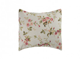 Red and green flowers cushion