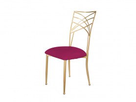 Silla Velvet cojín fucsia