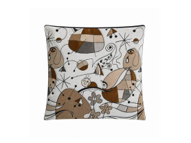 Picasso bronze patterned cushion 2