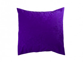 Lilac embroidered flowers cushion