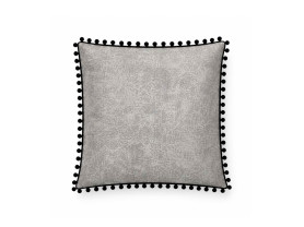 Cojín Lustre bolitas negras 50 x 50 cm