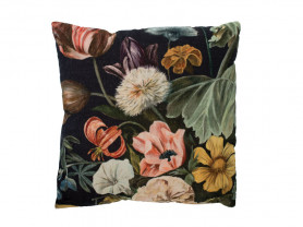 Velvet flowers mix cushion