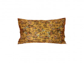 Funda cojín mostaza Asia flores 30x60 cm