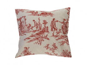 Red landscape cushion cover