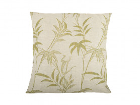 Beig and green palm cushion