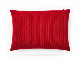 Red corduroy cushion