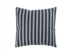 Raw blue stripe cushion