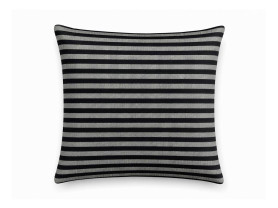 Cushion black grey stripe