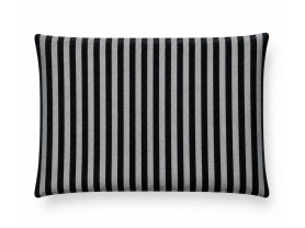 Black striped cushion