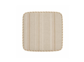 Rustic striped cushions with cord trim