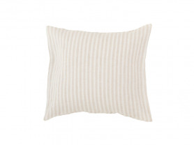 Toasted and lurex striped cushion