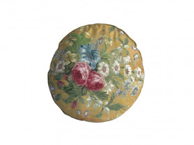 Round yellow flower cushion