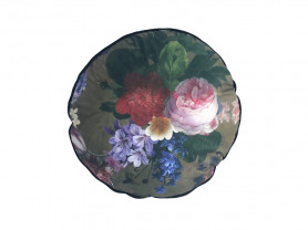 Green round flower cushion