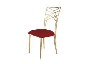 Velvet chair cushion ruby red