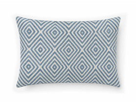 Blue diamond cushion