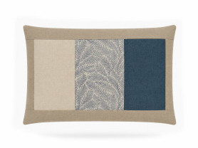 Beige Blue Pattern Trio Cushion