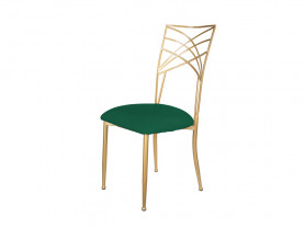 Silla Velvet cojín verde esmeralda