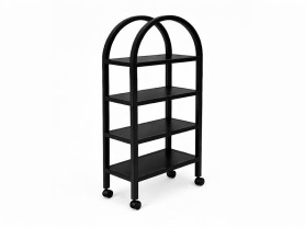 Black counterbar 4 shelves 200 cm