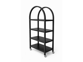 Black counterbar 4 shelves 200 cm