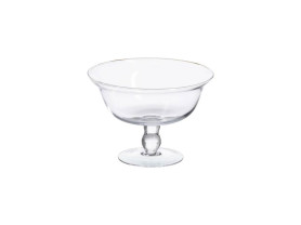 Transparent decorative bowl 20x14 cm
