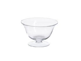 Transparent crystal decorative bowl 26x16 cm