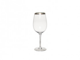 Double edged white wine glass