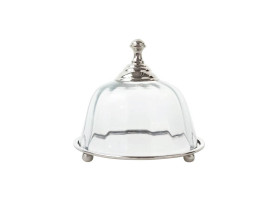 Table antique glass cover 11 cm ø x 12 cm h