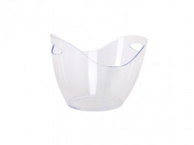 Oval methacrylate ice bucket with 2 handles 3.5 l