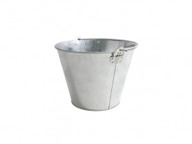 Galvanized bucket with opener