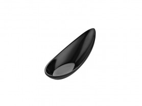 Black porcelain spoon 11x4 cm