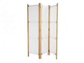 Screen 150 cm wooden structure white fabric