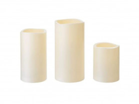 Raw LED candles set of 3 units