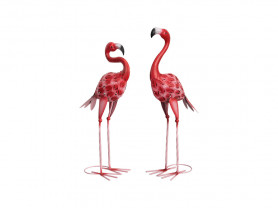 Set de 2 figuras flamencos