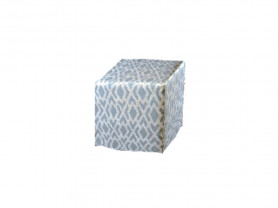 Pouf cover with border trim