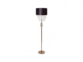 Black velvet and crystals floor lamp