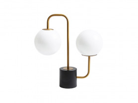 Double ball tabletop lamp