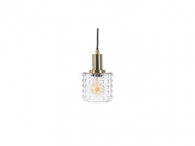 Lámpara de techo de cristal cilíndrico con esferas 12 cm ø