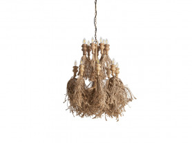 Ceiling lamp with ropes