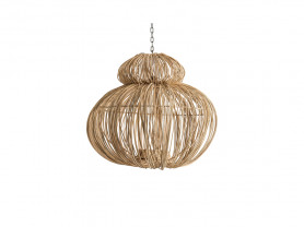 Wicker ceiling lamp